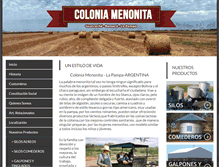 Tablet Screenshot of coloniamenonita.com.ar
